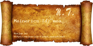 Meinerics Tímea névjegykártya
